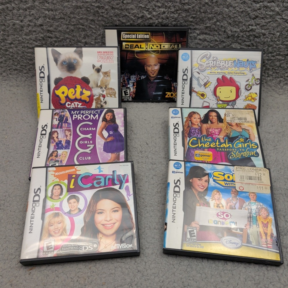 Lot Of 7 Kids Nintendo DS Games CIB With Cases Manuals Disney Nickelodeon